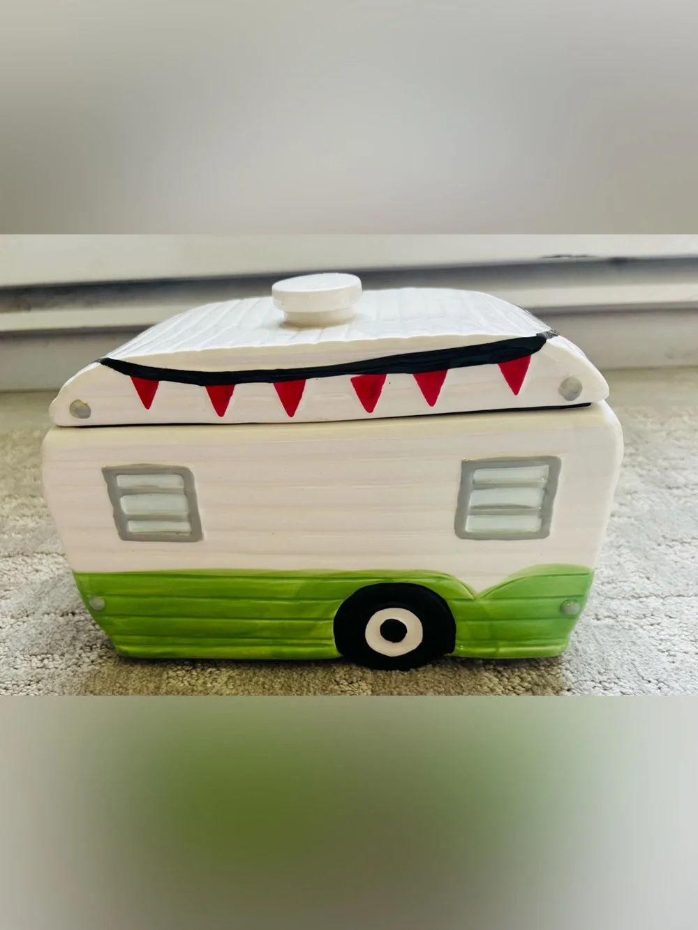 World Market Retro RV Camper Ceramic Cookie Jar